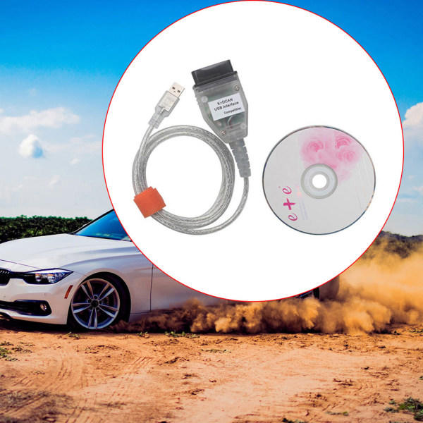 K+DCAN-gränssnitt med FT232-chip USB-kabel för E81 E82 E83 E87 E88 E90 E91