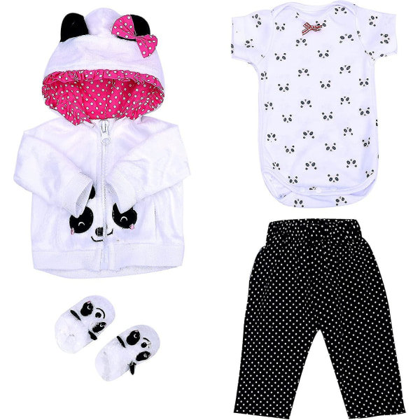 Reborn Dukker Tøj 22 tommer outfittilbehør 6 stk sæt til 20-22 tommer baby nyfødt