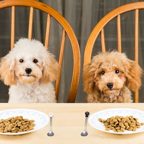 2 stk. Hundefoder Skeer i Rustfrit Stål til Kæledyr