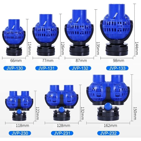 JVP-130 Aaltopumppu, 4000L/H 6 W Akvaarion Aallonmuodostin Kiertovesipumppu 40–80 cm makeaan ja suolaveteen