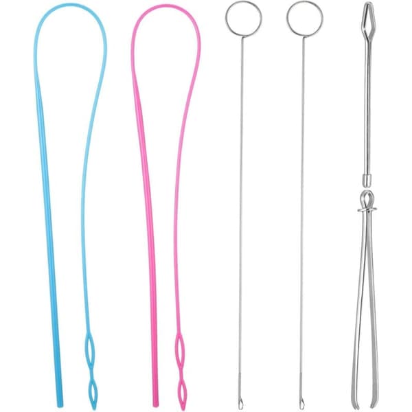 Sætsyning Loop Kit, Inklusive Loop Turner Krog Fleksibel Snor Tråder Metal Pincet Lang Loop Turner Værktøj med Lås til DIY Strikketilbehør