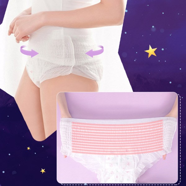 Engångsbyxor för nattbruk Sanitetsbindor Ultra-Tunn menstruation L