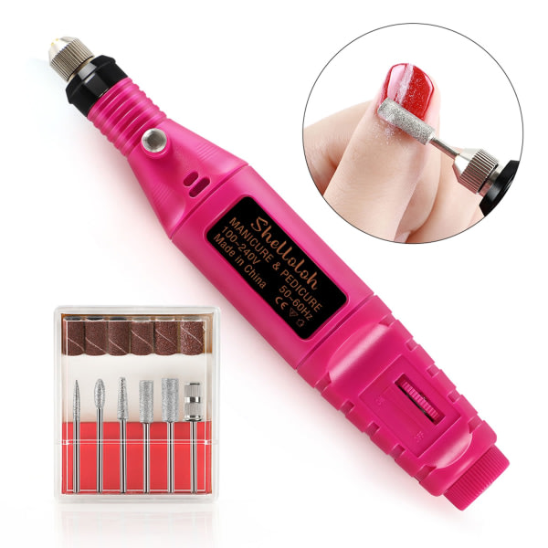Elektrisk nagelfil pedikyr nagelfil/polerare polerare för akrylgel förhårdnader Justerbar manikyr för nageldesign