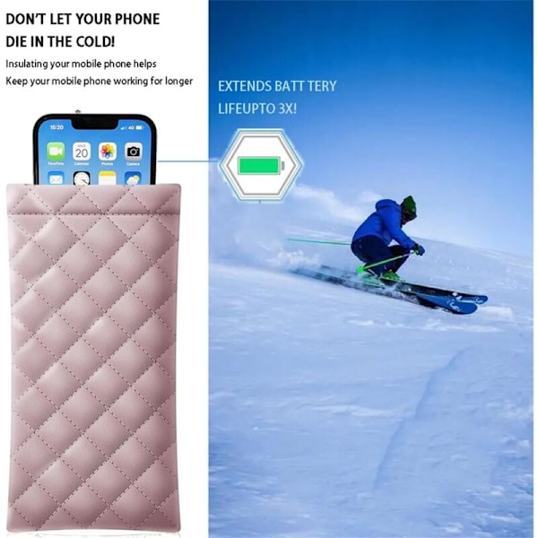 Termiskt telefonfodral för kallt väder, skyddar batteriet på vintern, solskydd för smartphone