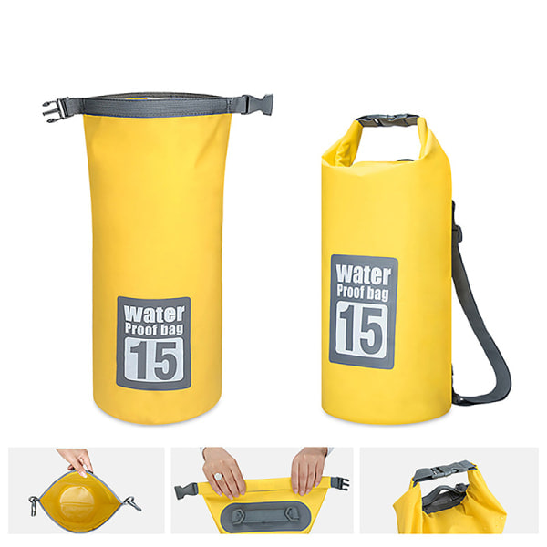 Vedenpitävä laukku, kuivapussi, reppu koskenlaskuun, kalastukseen, vihreä, 30L