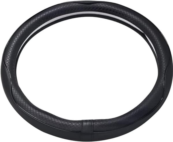 Universal ratovertræk, PU-læder, skridsikkert, varmebestandigt, til de fleste biler og lastbiler, sort, 37-39 cm