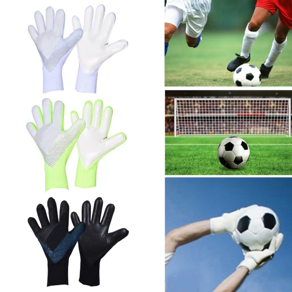 Barn og Voksne Keeperhansker Keeperhansker Tykk Latex Fotball Fotball Anti-skli Fotball Barn Keeperhansker Svart 9