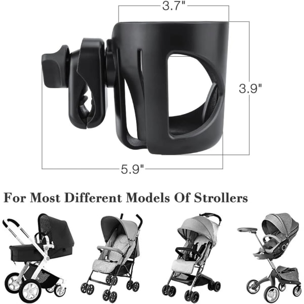 Dryckeshållare/mugghållare för barnvagnar, barnvagnar, universal för cykel