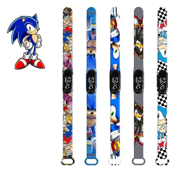 Sonics Luminous Watch Anime Figur Amy Rose Ray Storm Shadow Tecknad Watch Quartz Elektronisk watch Födelsedagsleksaker Present14