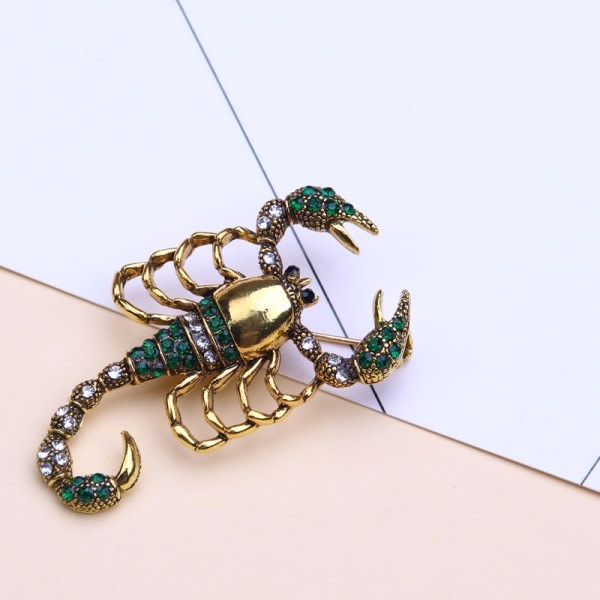 skorpion insekt brosch emalj nål metall stansnål män smycken presenter broscher för kvinnor zdq