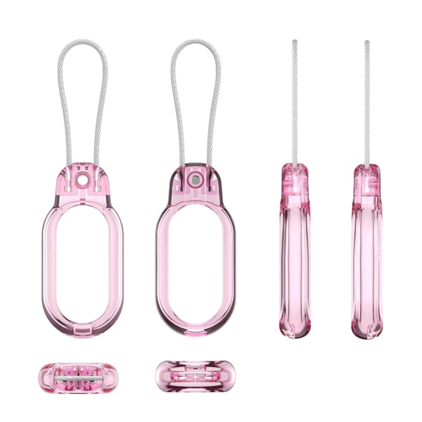Dammskyddande fodral för Smarttag 2 Anti-förlustlokaliserare Ärm Repskyddande fodral Transparent rosa