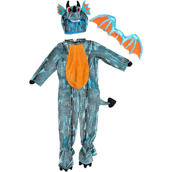 Deluxe zombie kostume til børn med blodig økse Blue Toddler (3-4yrs)