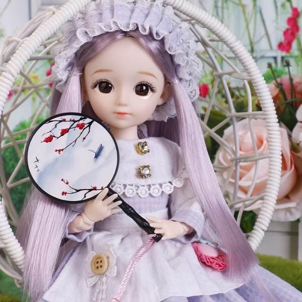 BJD Flera avtagbara leder 30 cm Doll Girl Dress Up Födelsedagspresent leksak F