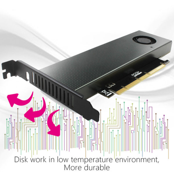 M.2 NVMe -sovitin PCIE3.0 GEN3:lle M.3:lle, sisäänrakennettu turbopuhallin 2230-22110 -kokoisille NVME GEN3 M.3 -laajennuskorteille