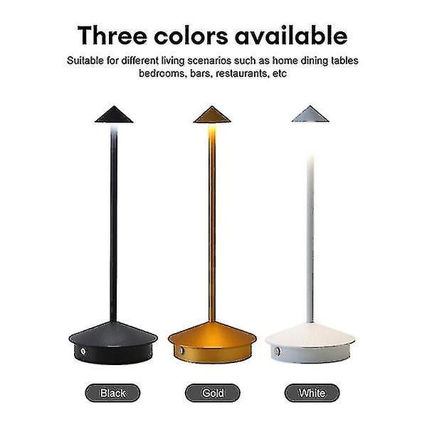 Dimmable Aluminum LED Table Lamp, IP54 Protection, Indoor/Outdoor, Charging Base with Plug, H29cm, EU Plug - Corten