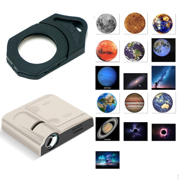 Måne Galaxy Projektionslampe Kreativ Baggrund Natlys Øre Beige Onesize