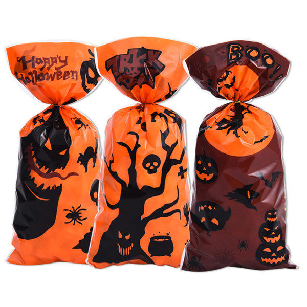 50 kpl Halloween-kummitus karkkipussi nauhoilla Slipsar Hallowee 1