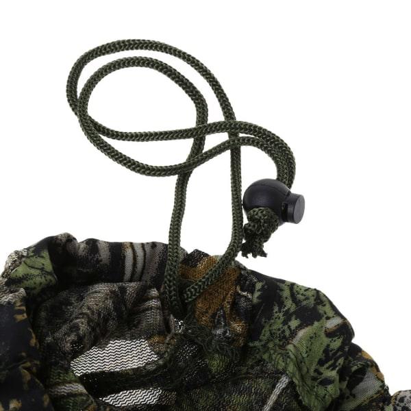 Kamuflage 3D Bladetsæt Ghillie Dragt Jungle Skovjagt Camo Poncho Kappe lille