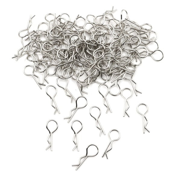 100 stk. Kropsclips i Rustfrit Stål Stiftklemmer til 1/10 1/16 RC HS