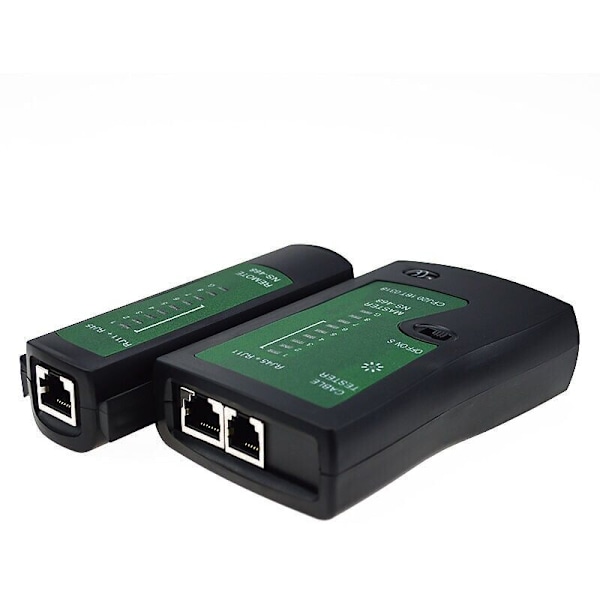 1 stk. Svart Nettverkskabeltester RJ11 RJ12 RJ45 Nettverkskabeltester ISDN Patch Kabeltester