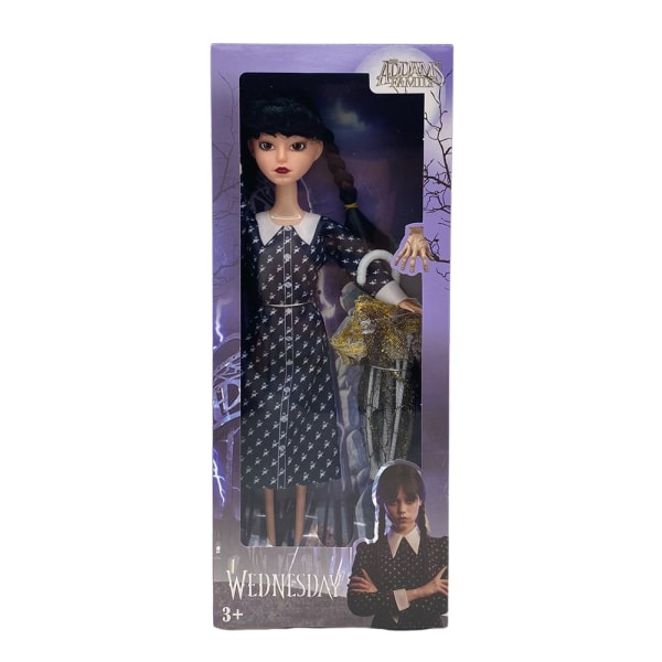 Barnleksak Wednesday Addams Dockpresent för flickor 3+