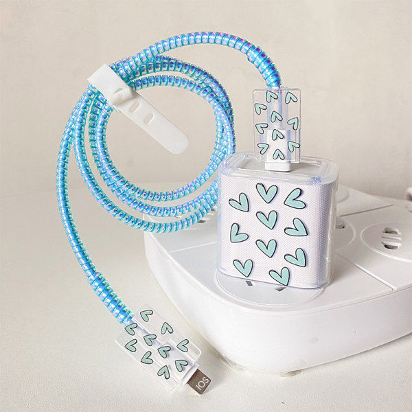 1 Set Laddningsskydd för 18W/20W Adapter Laddarkabel Organiserare Multifärgad