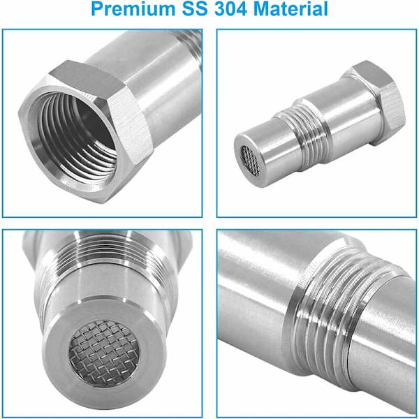 2 st m18 x1.5 syresensorsförlängare distans för bilmotor avgassystem 45mm