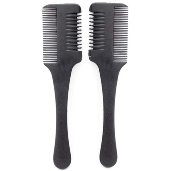 Praktisk Stylingkam med Razor Sort Svart