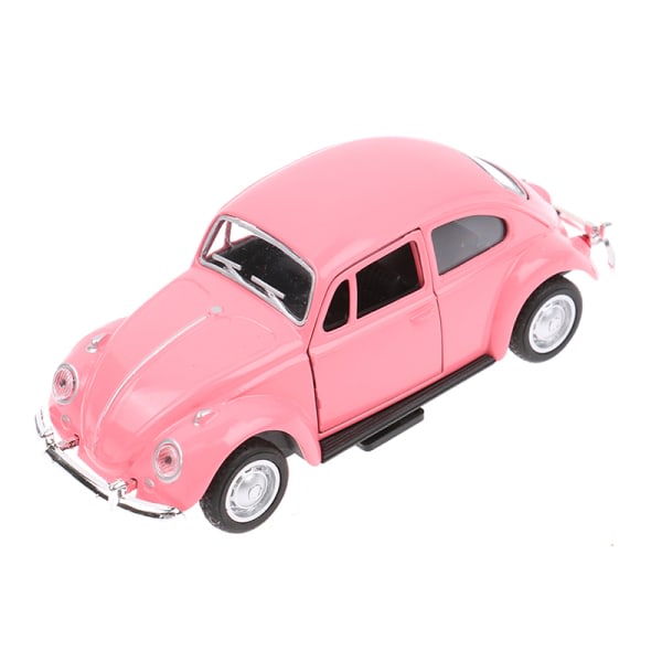 1:32 Retro Vintage Beetle Pull Back Bilmodell Leksak Barn Present Rosa 1stk Pink 1pc