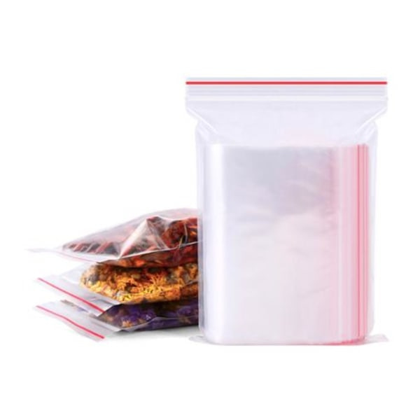 100-pack - 4x6cm Ziplock / Dragkedja / Zip Lock påsar Transparent