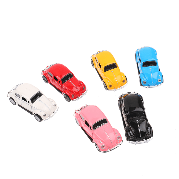 1:32 Retro Vintage Beetle Pull Back Bilmodell Leksak Barn Present Blå 1st Blue 1pc