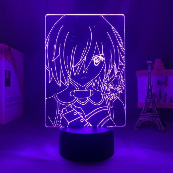 Stor Fate Okita Souji LED-nattlampe for soveromsdekor
