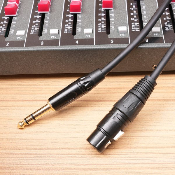 TRS 1/4 tommer til XLR Kabel XLR 3-polet Hun til 1/4 tommer Han Balanceret XLR til Jack 6,35 mm TRS Signalforbindelseskabel 10m
