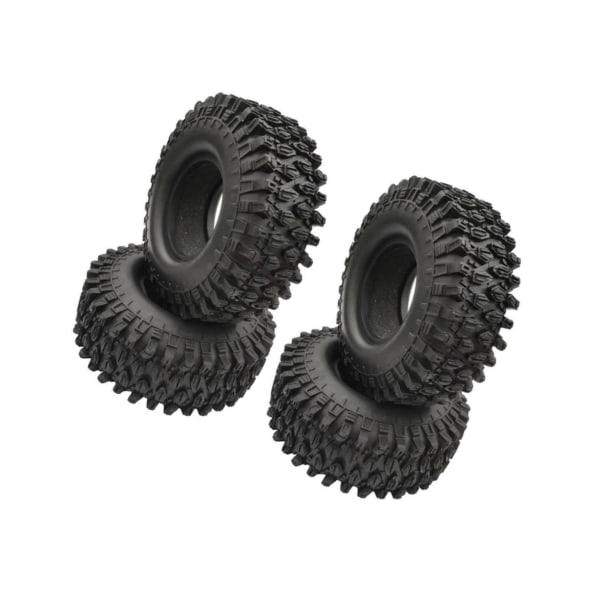 4X RC gummihjul och däck för 1/10 Axial SCX10 90046 90047 Svart 108mm