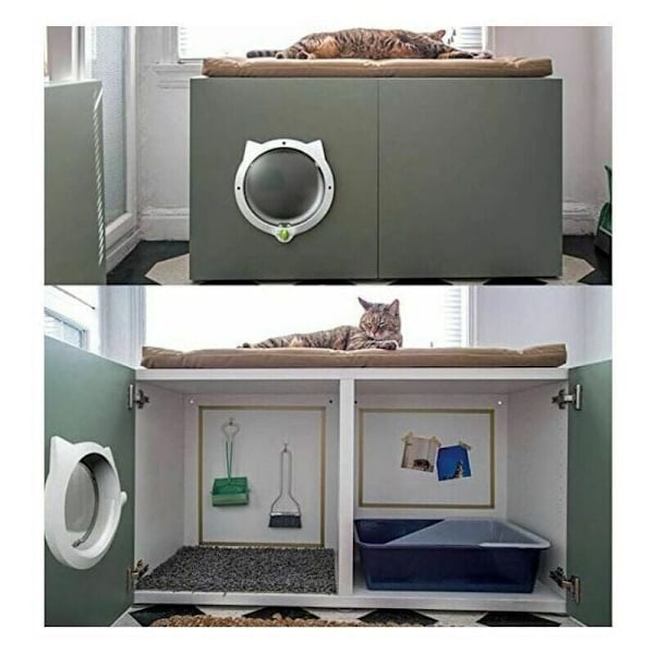 Kattlucka Flip, Hundlucka Vit Hål Kattlucka
