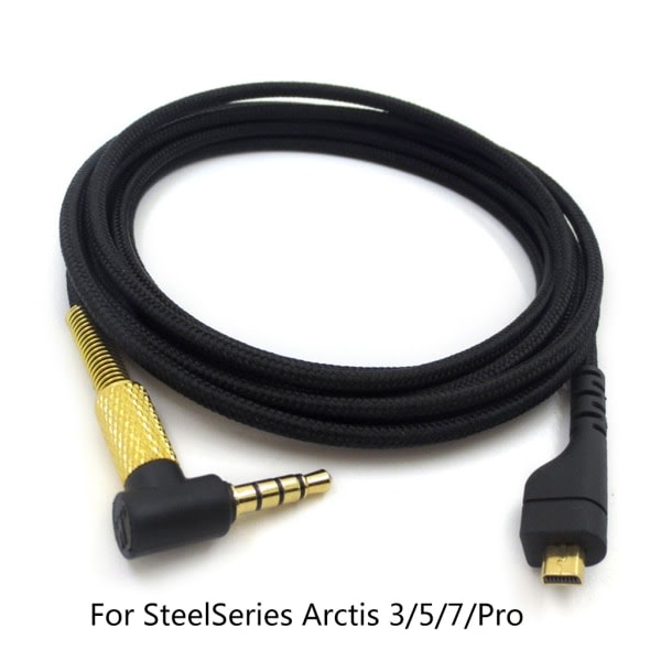 Hodetelefonmikrofonkabel 3,5 mm grensesnitt Klar lyd for Arctis 3 5 7 Pro