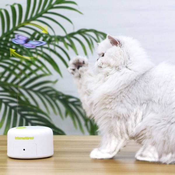 CDQ Kattfjärilsleksak Elektrisk Interaktiv Katt Leksak, Automatisk Självspelande Retande Leksak för Kattungar