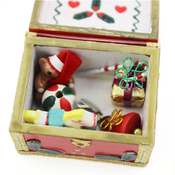 1:12 Miniature Julegaveæske Gave Dukkehus DIY Dukkehus Deko