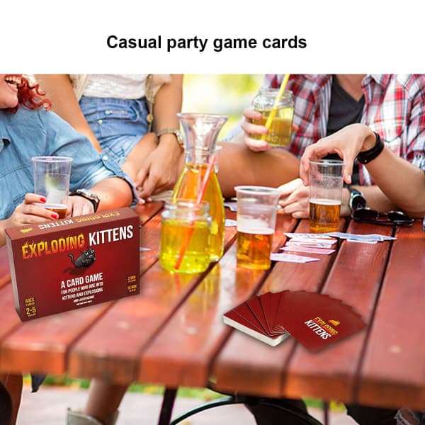 Exploding Kittens -alkuperäinen korttipeli, sopii perheille ja juhliin