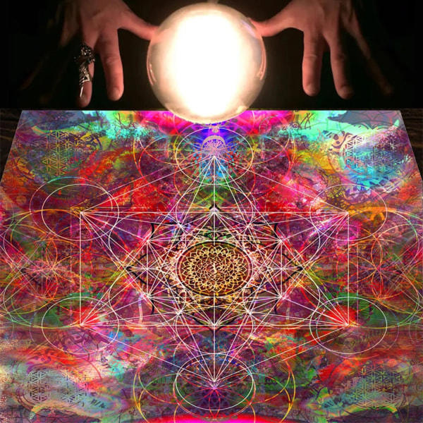 Kvadratisk pendelspådom altare duk brädspel tarot pad runa duk astrologi orakel brädspel matta null - A75