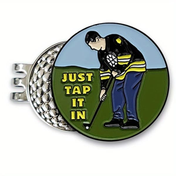 Cool golfhatteclips med emaljeret magnetisk boldmarkør