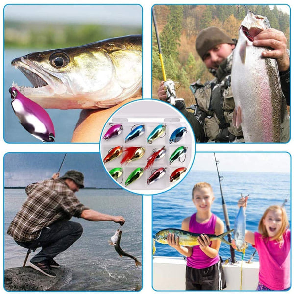 Lockbete Set Lockbete Box Bet Öring Fiske Sked Set Enkelkrok