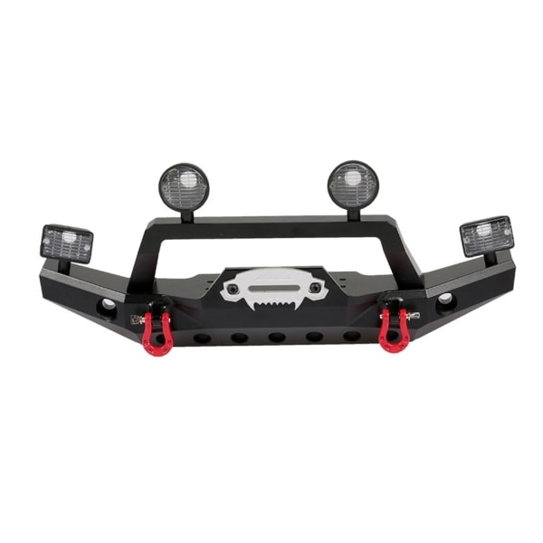 Bilchassi Stötfangerdele Modelldele RC Modelkits Anti-kollisionspanser Metal lavet til 1/10 Larvebånd Titanium