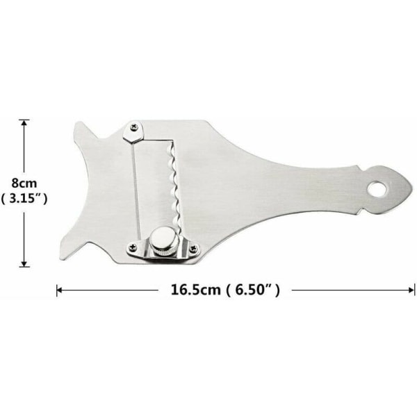 Tryffel Rivjern i Rustfrit Stål Handy Wave Cutter Razor Blade Chokoladeudstyr Ost Chokolade Rustfrit Stål 1 stk