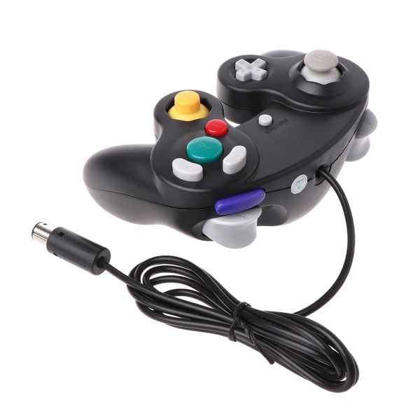 NGC Trådlös Spelkontroll GameCube Spelkontroll för WII Videospelkonsol Kontroller Svart