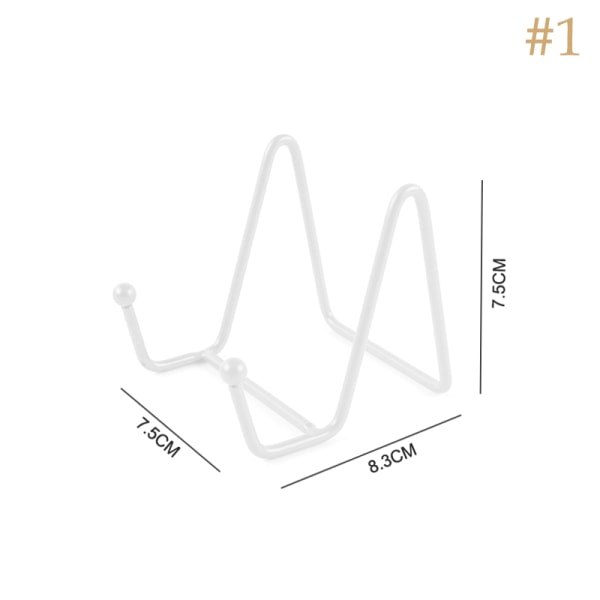 Jernkunst Magasin Display Stativ Diskställ Tallerken Skål Bilde Hvit S White S
