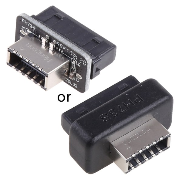 USB 3.0 Intern Header til USB 3.1/3.2 Typ C Front Type E Adapter 20pin til 19pin Converter til PC Moderkortskontakt