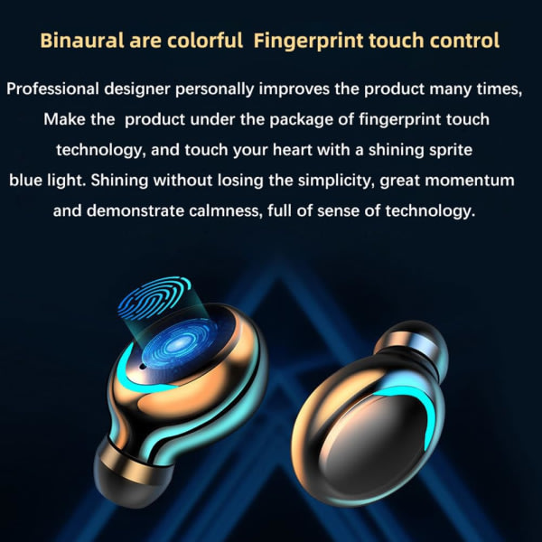 Miniature Bluetooth-headset Trådløs øresnegl Øresnegl Høretelefoner-Bil-in-ear-høretelefoner med mikrofon Håndfri opkald Batterilevetid Sort