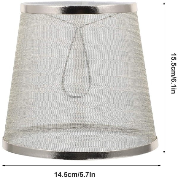 2 stk stofflampeskjerm Clip On Bulb, Barrel Cloth Lampskärm,