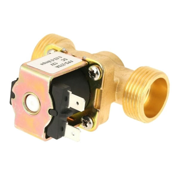 Messing Vann Normalt Lukket Innstrømsventil 6-punkts DC12V 24V 220V Solvarmer Strømbryter Magnetventil 12V